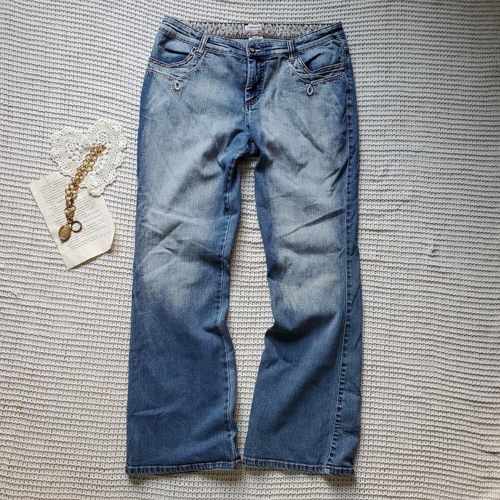 Vintage y2k no boundaries denim embroidered jeans